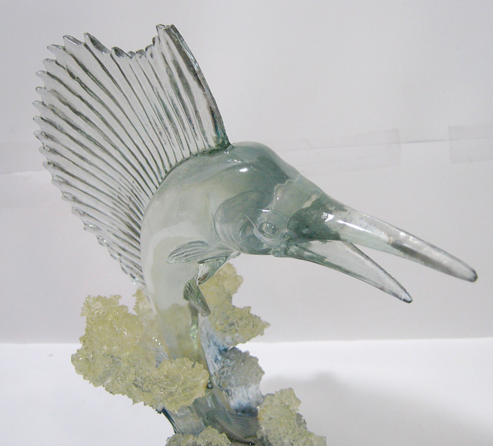 Vintage Acrylic Sailfish Statue Figurine Nautical Theme Cabin Decor