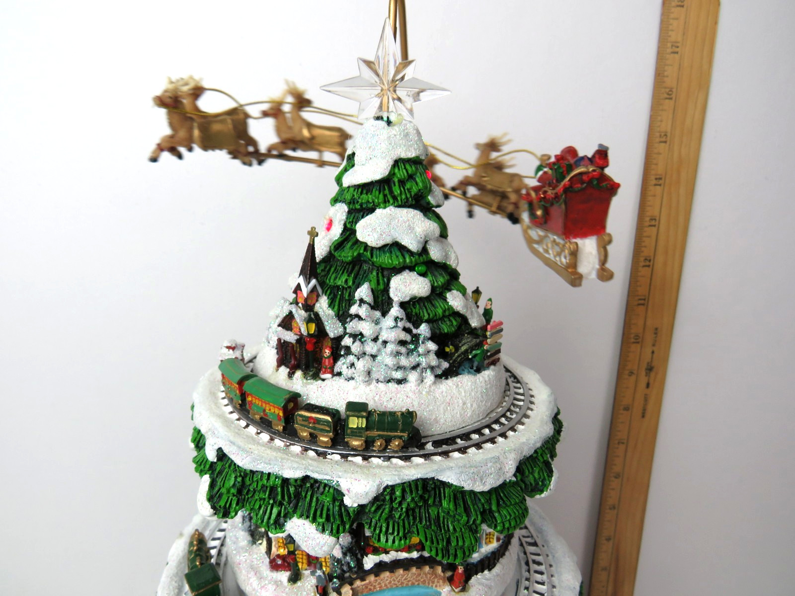 Bradford Thomas Kinkade Tabletop Christmas Tree Train Wonderland Express