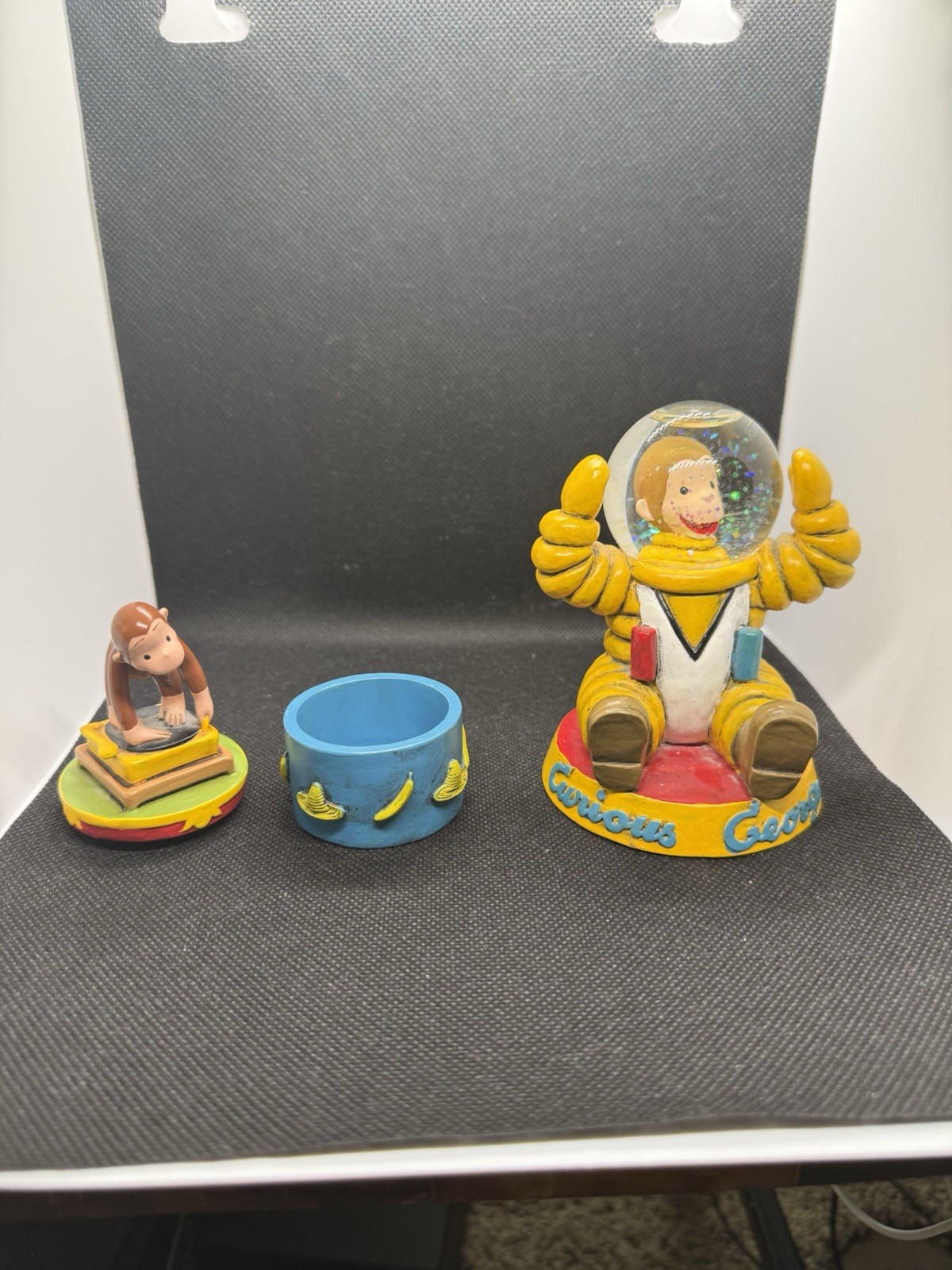 Vandor Curious George Resin Figurines Set of 2 1997 Multicolor 3D Effect
