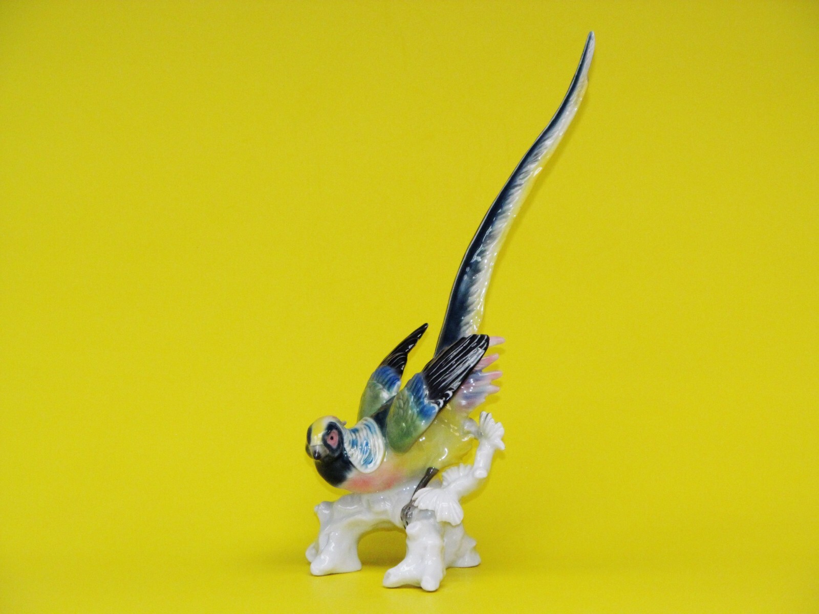 Antique 1900-1919 Rare porcelain Bird figurine Karl Ens From Germany. 10″Height