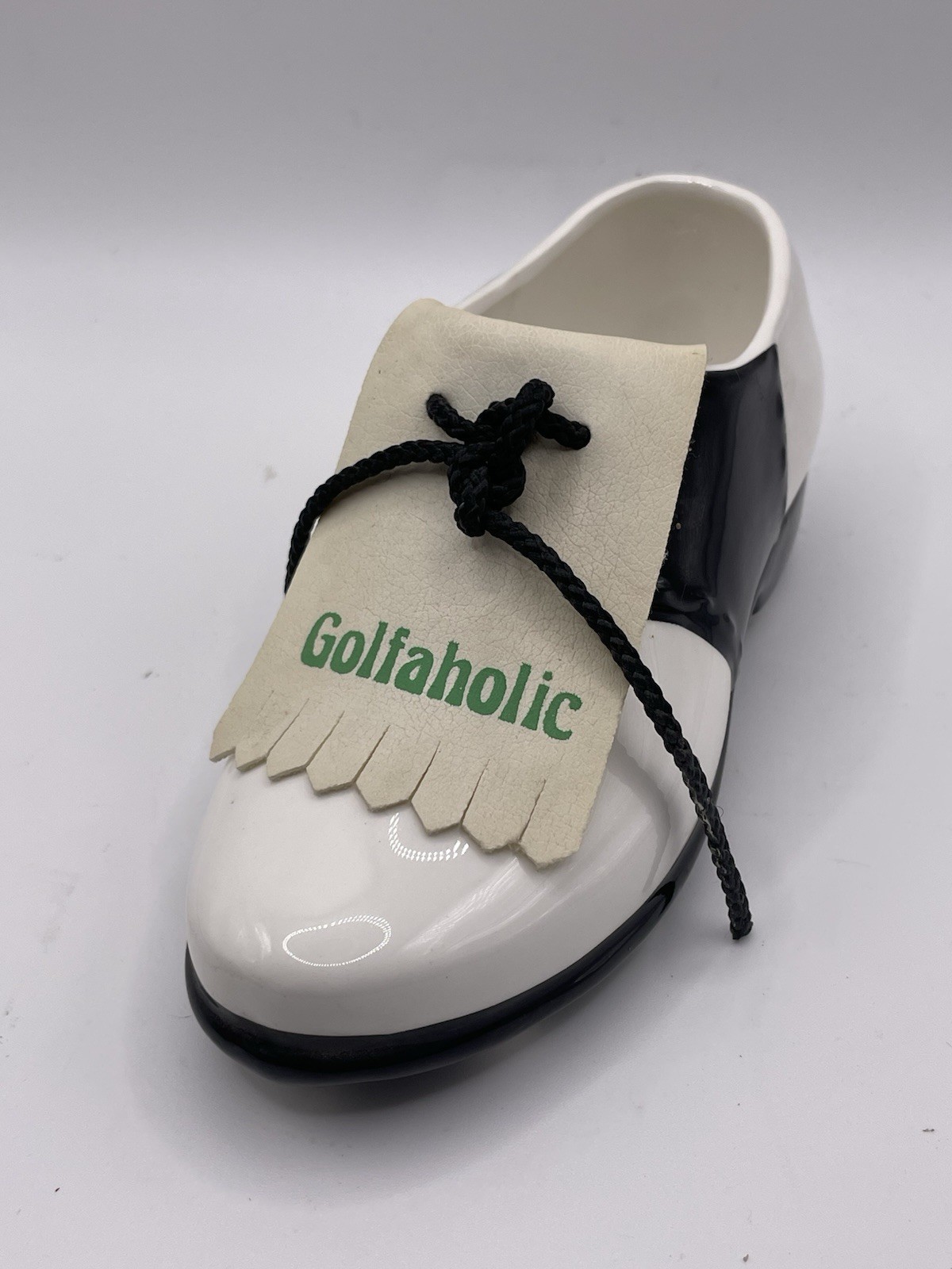 Golfaholic Ceramic Golf Shoe 6.5”L x 2-3/4” x 3” in Great Condition, Collectible