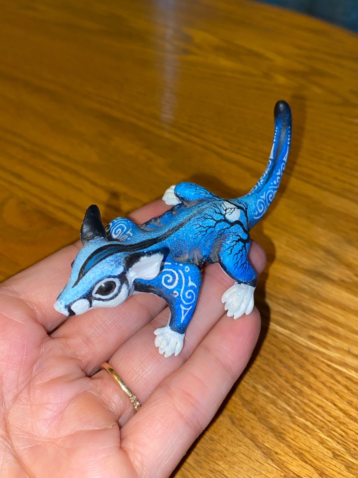 Demiurgus Dreams Hand Sculpted Moonlight Flying Squirrel Figurine