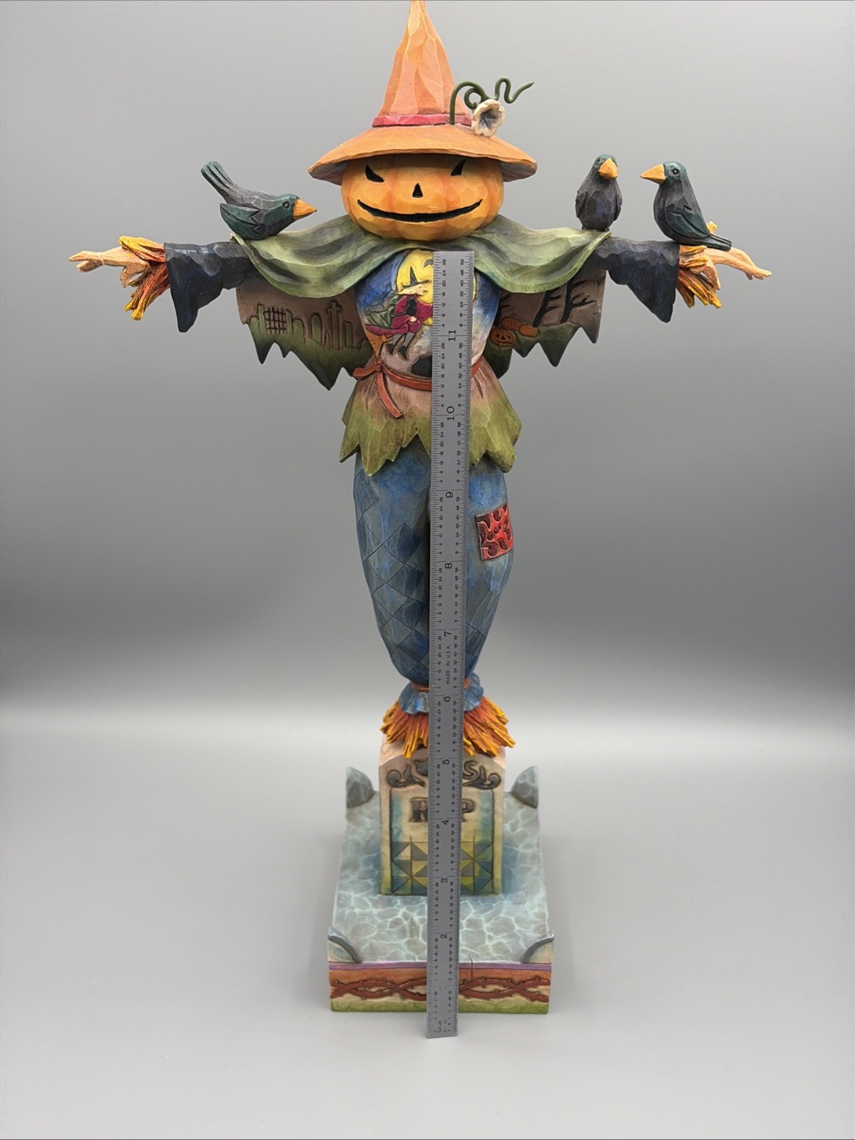 Jim Shore 2007 Scarecrow Graveyard Guardian 15″ Figurine 4007928 *AS IS*