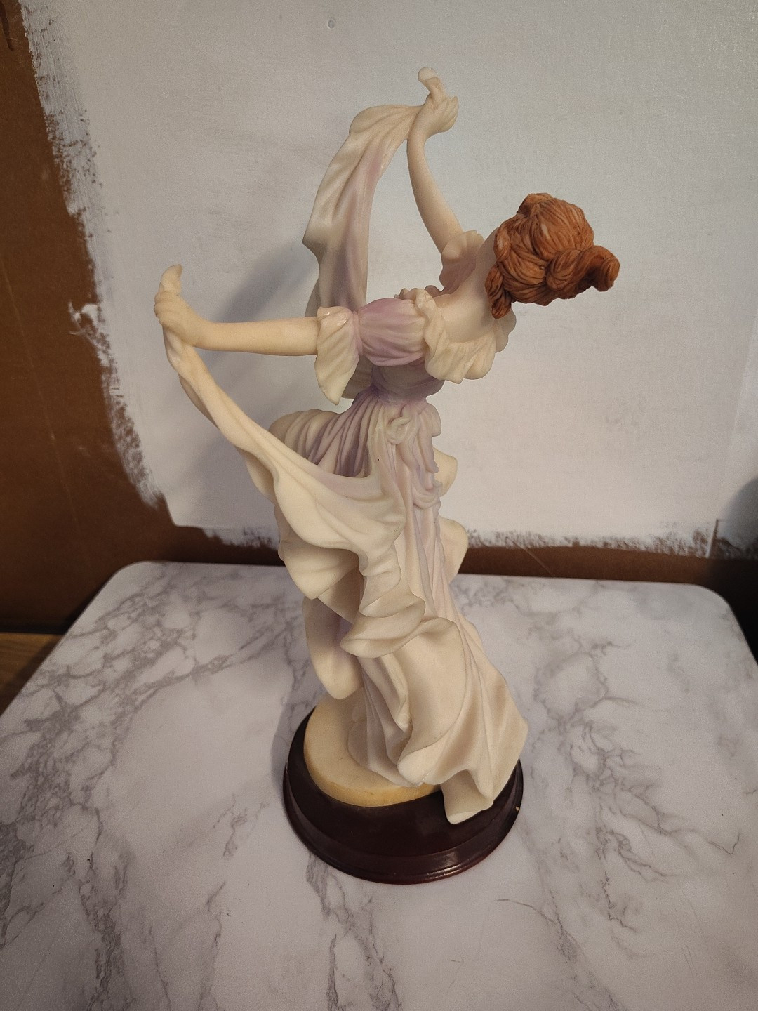 The Monnet Collection “Dancing Woman” In Light Purple Dress Statue – 13.5″