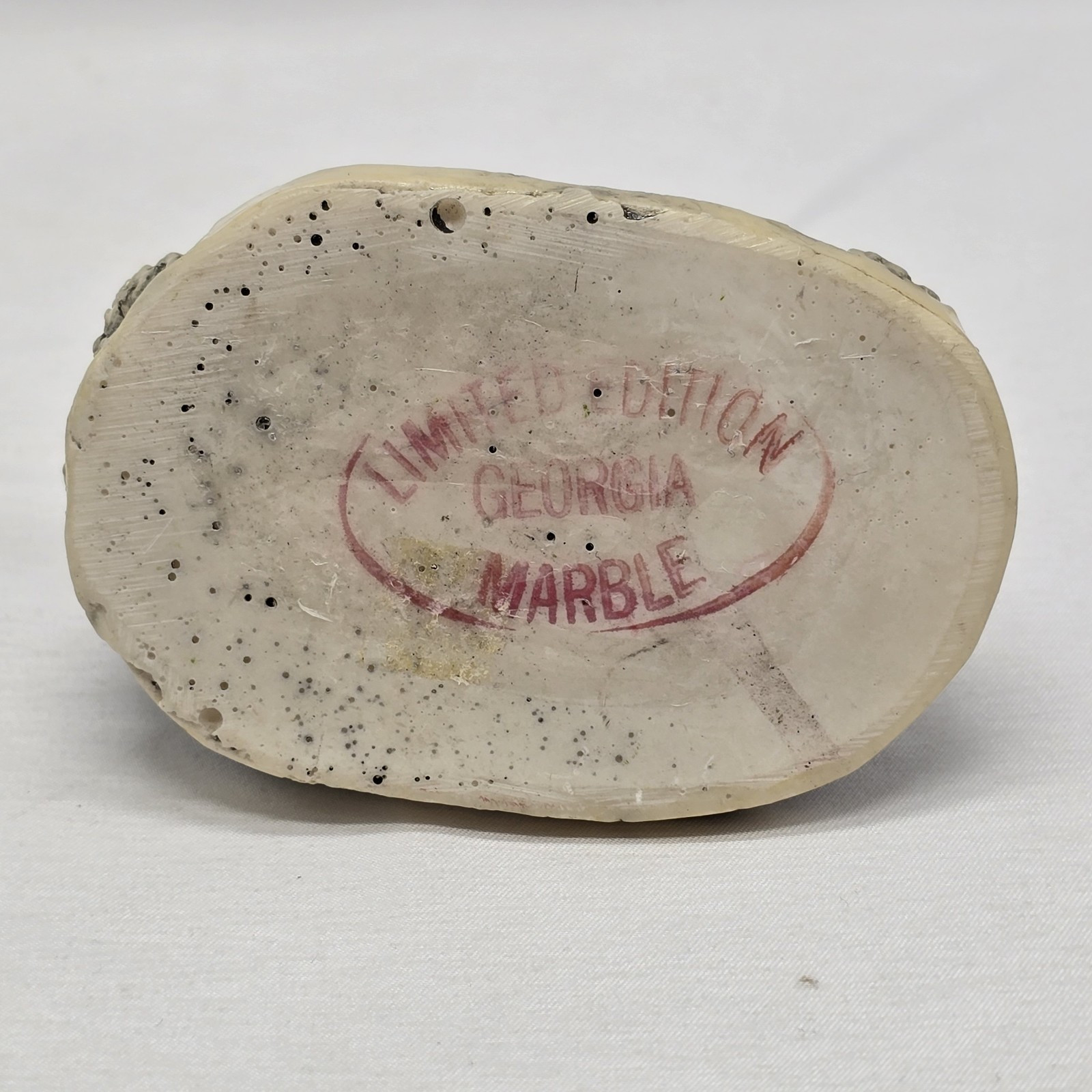 Vtg Limited Edition Georgia Marble Carved Miniature Country Church 3″
