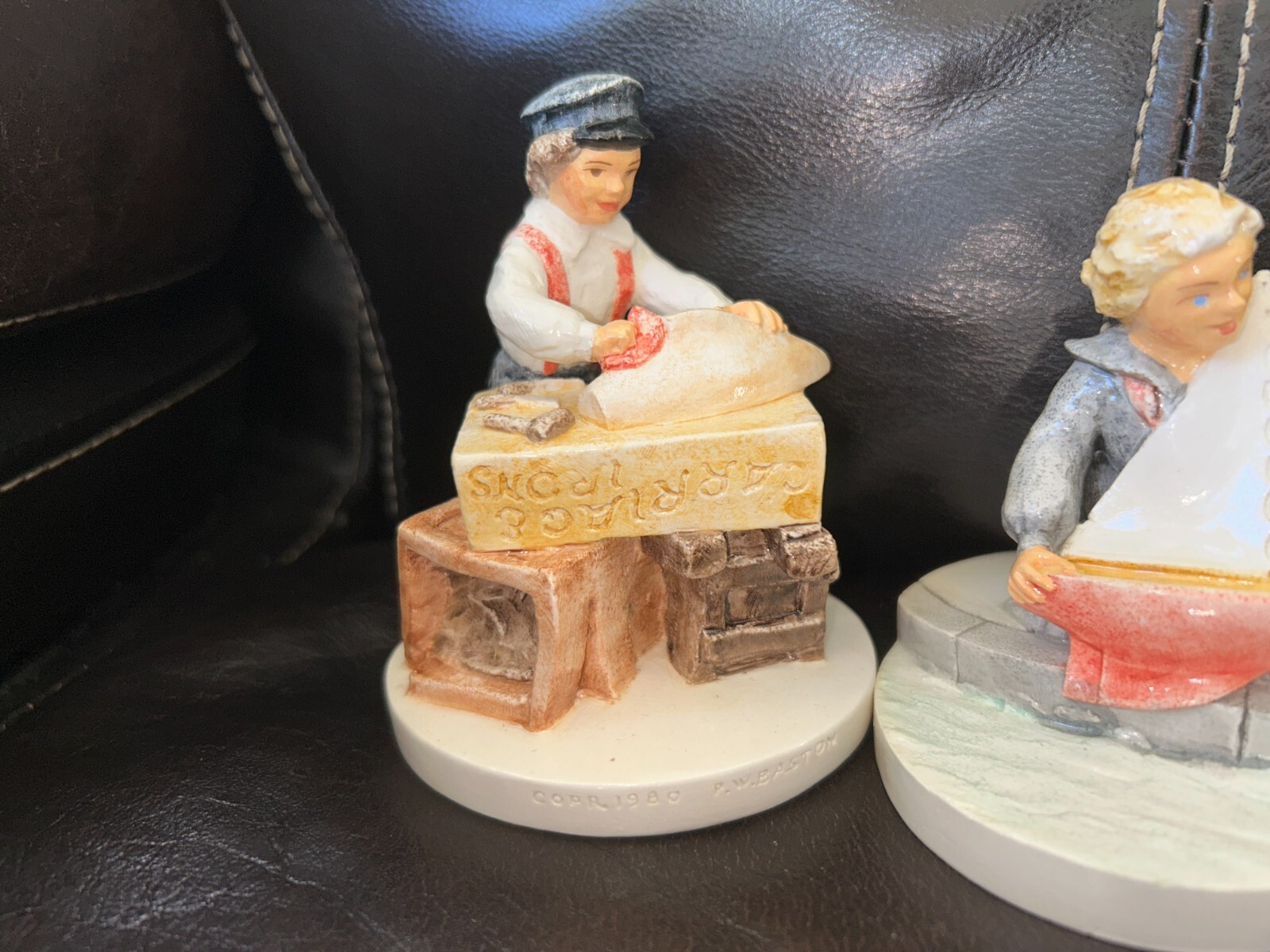 Sebastian Miniatures Hand-Painted Collection 8 Pieces Prescott W Baston Signed