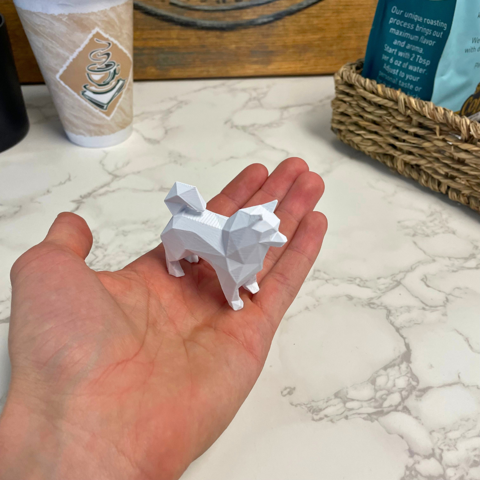 Geometric Samoyed Figurine, Samoyed Owner Gift, Dog Gift, DogDecor
