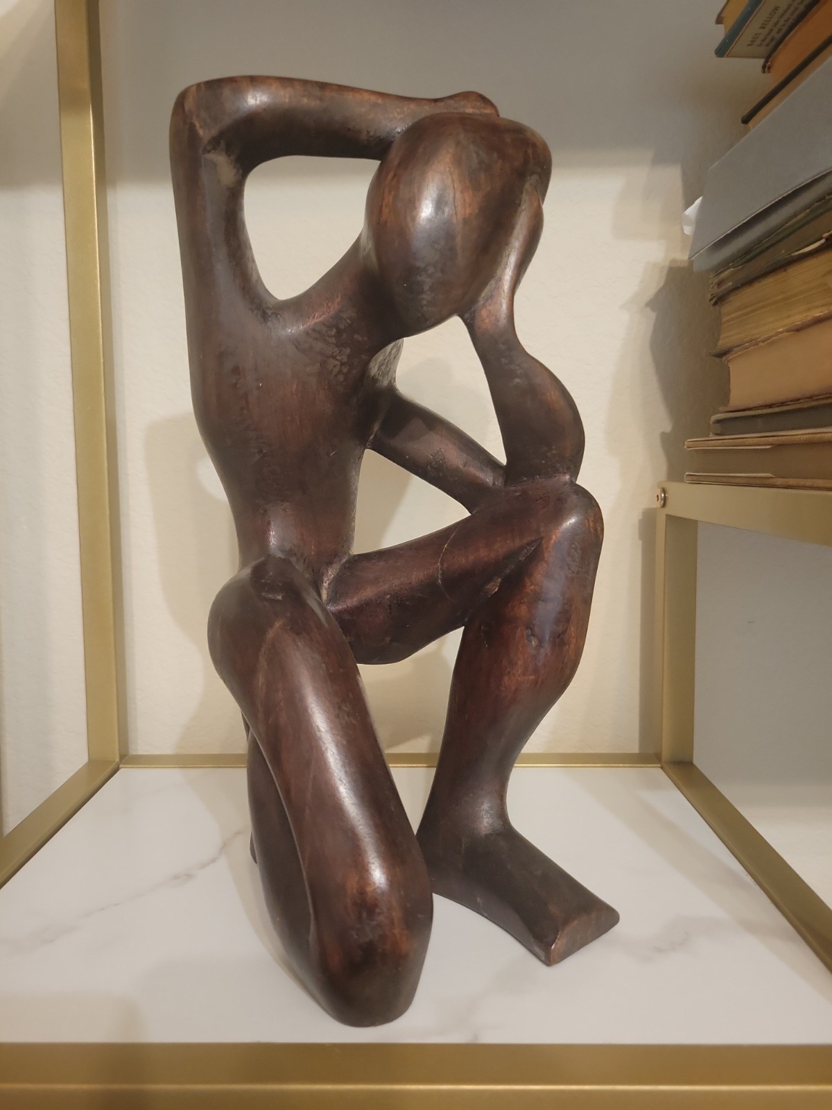 90’s African Teak Sculpture, Large