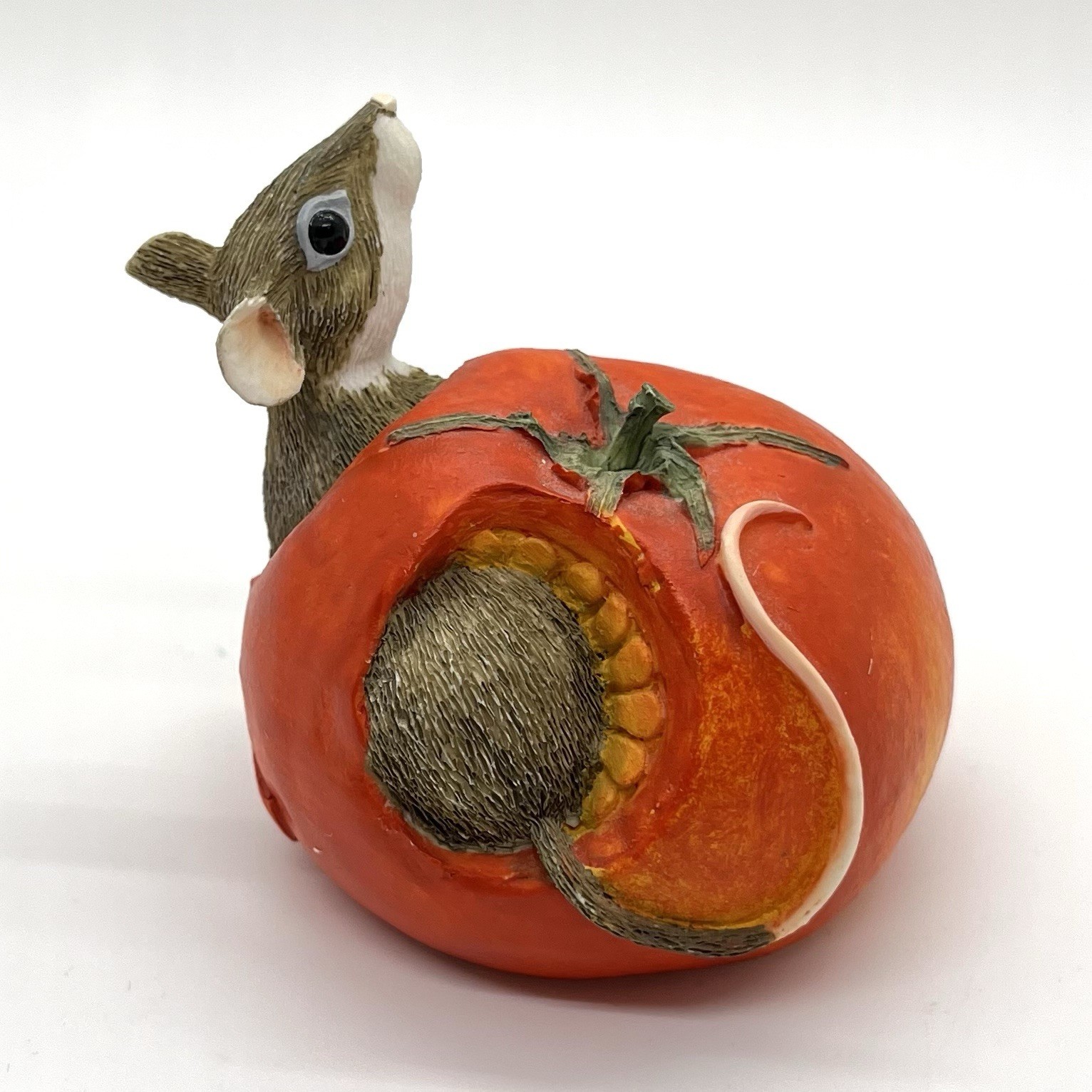 Munro After the Party Mouse in Tomato Figurine Faux Food Mice Figure 1995 Vtg