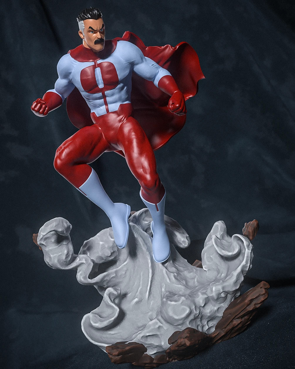 Omni-Man Invincible Figure | 3D Printed Painted Superhero Statue Collectible Toy