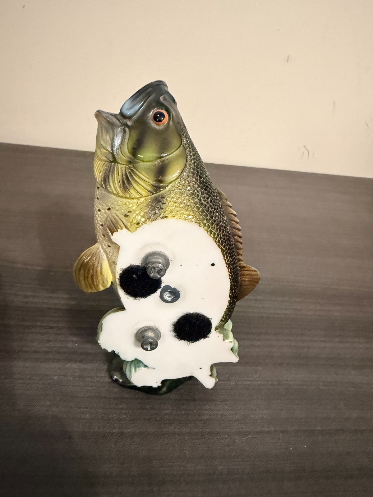 LifeSymbols Bass Fish Figurine Hand Painted Batesville Casket Fishing Decor