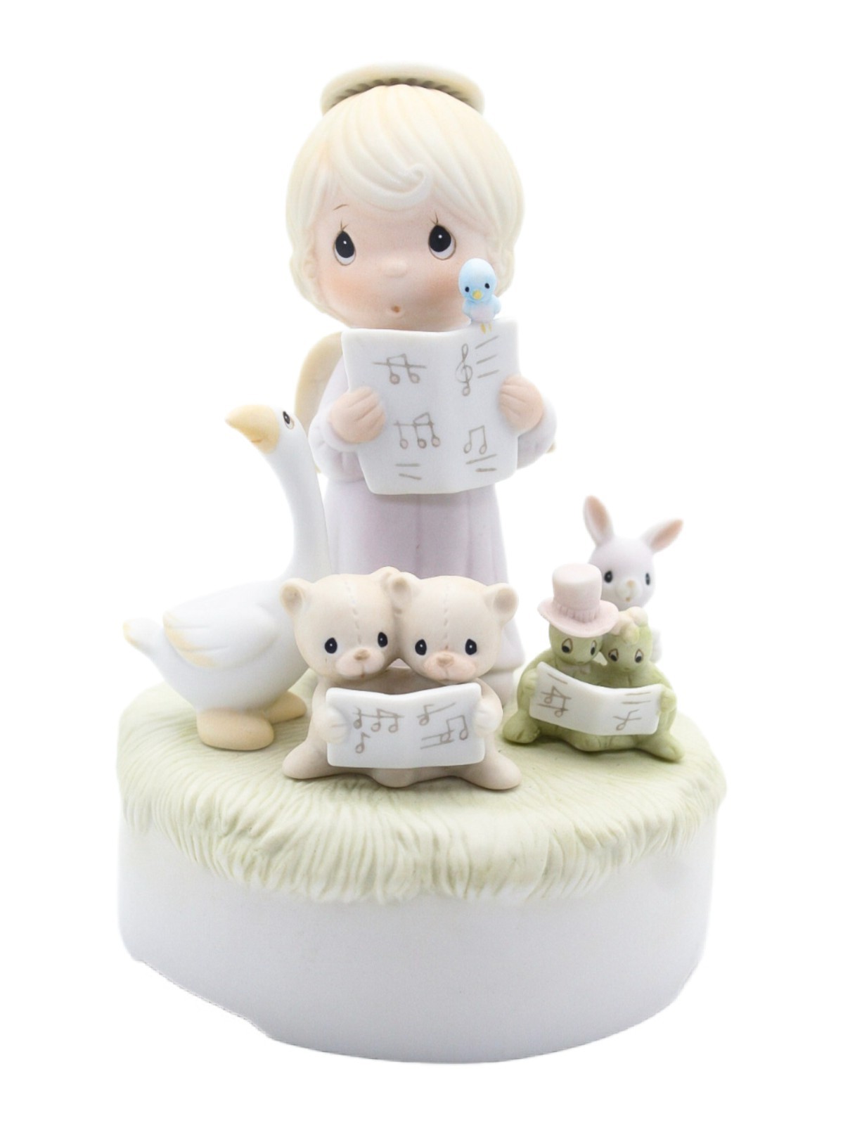 Precious Moments Let Heaven And Nature Sing Porcelain Musical Figurine 1982