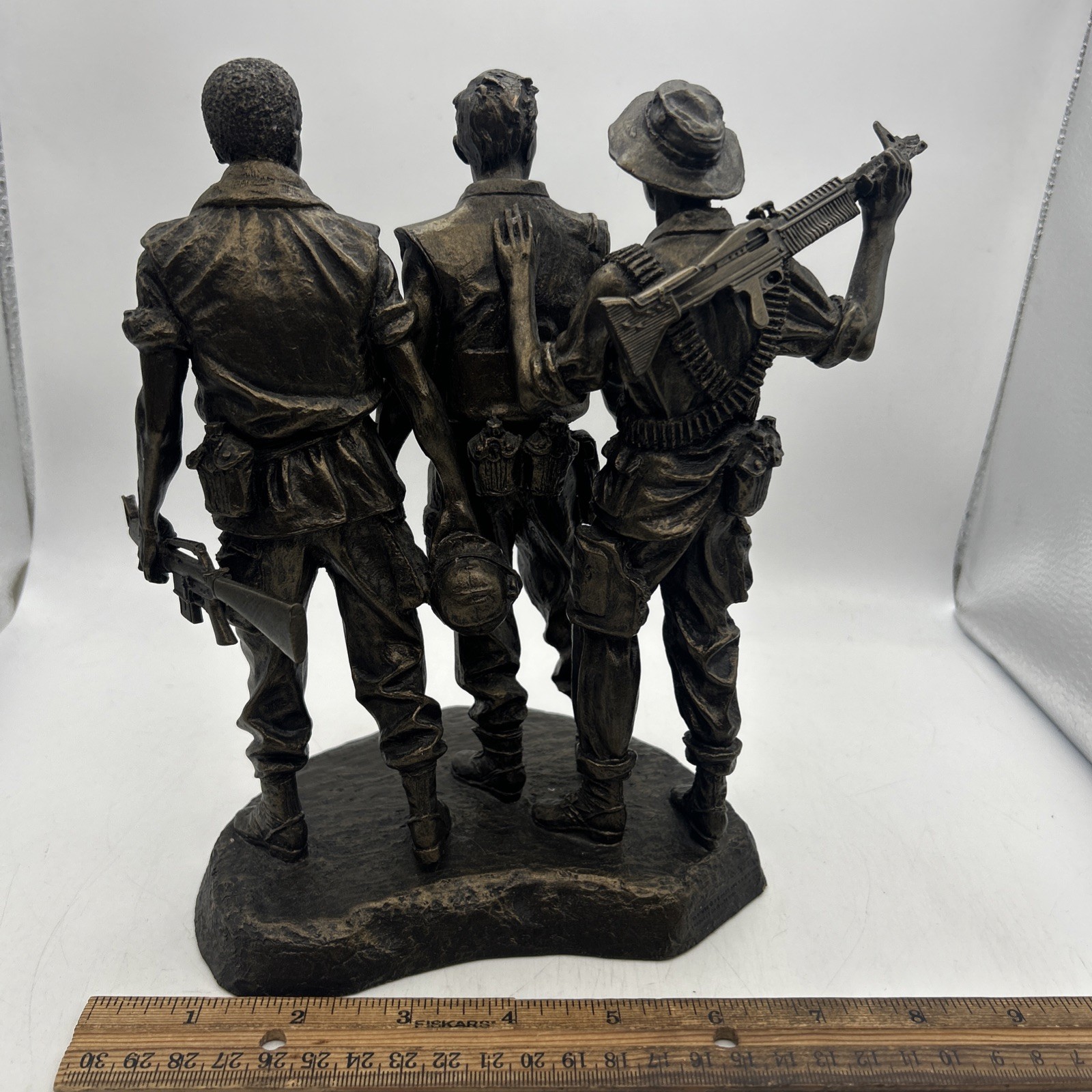 Franklin Mint Frederick Hart 3 Soldiers Vietnam Memorial Sculpture 8.5” Tall
