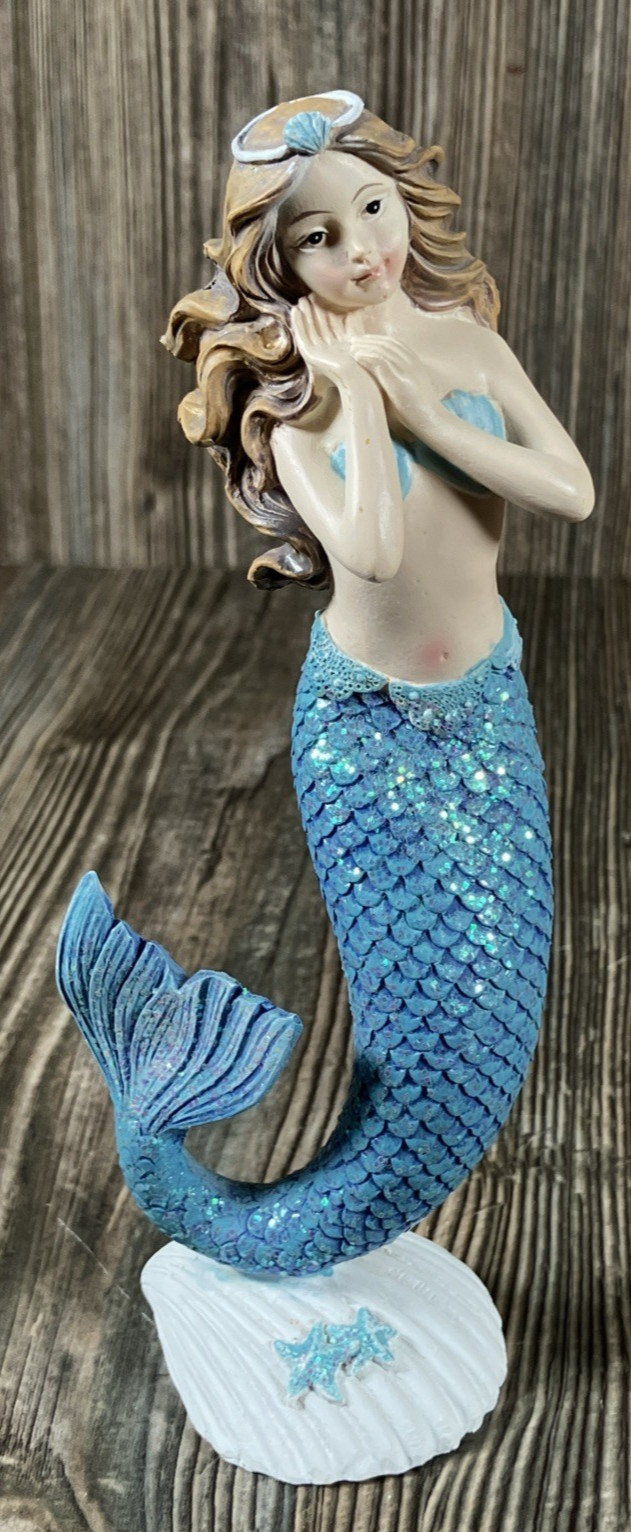 Chesapeake Bay Mermaid Figurine Resin 7in tall Sea Creature Nautical Home Decor