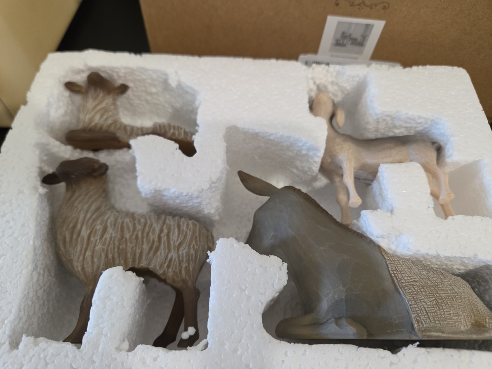 4-Willow Tree Sheltering Animals for The Holy Family Nativity NEW IN OPEN BOX