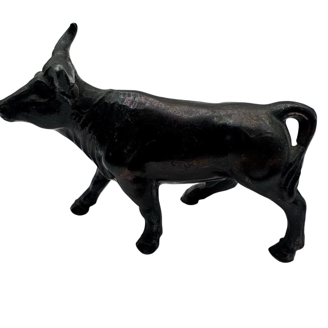 Cast Metal Figurine Decor Lot 7pc Western Stagecoach Donkey Ox