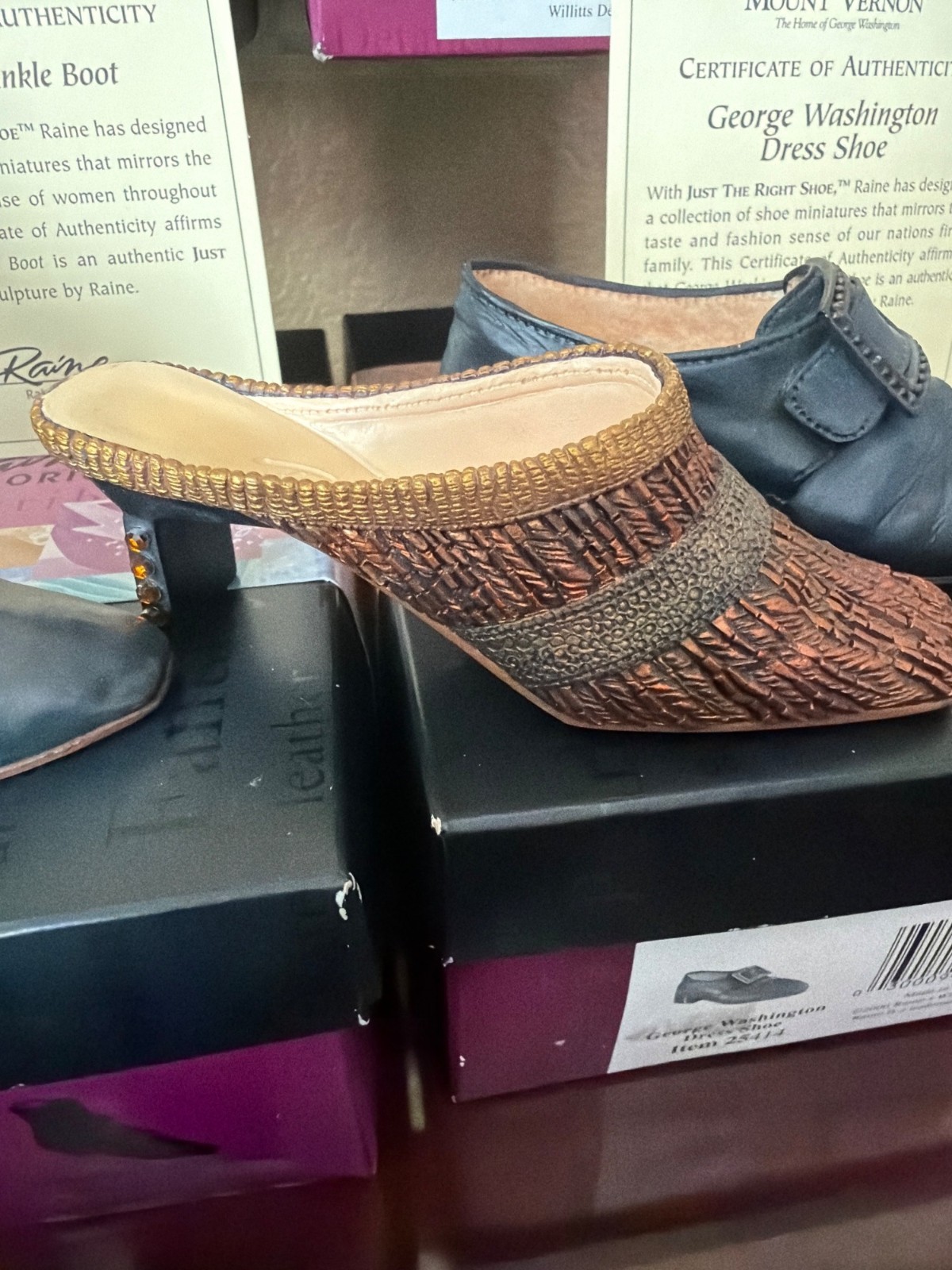 Lot of 9 Just the Right Shoe by Raine Mini Shoes Ankle Boot Courtly Riches w/Box