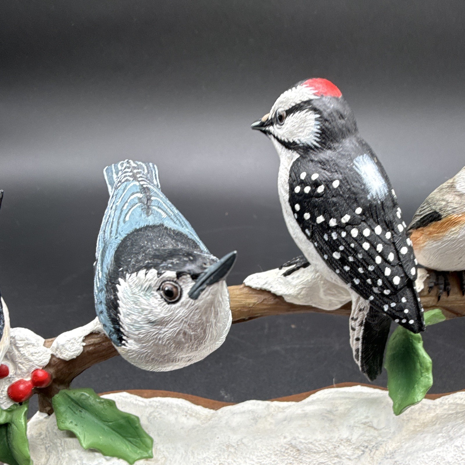 Porcelain figurine titled ‘Winter Gathering’ by Bob Guge for The Danbury Mint