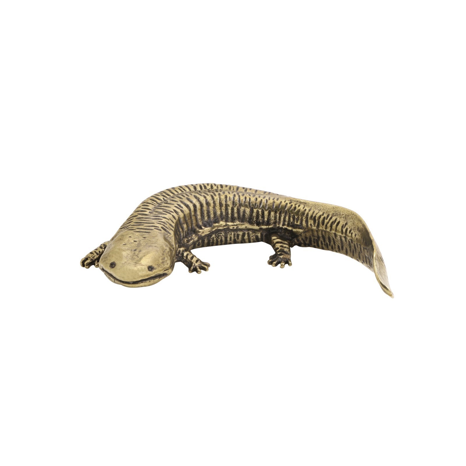 3.7 inch Pure Copper Table Tea Pet Handicraft Ornament Giant Salamander Statue