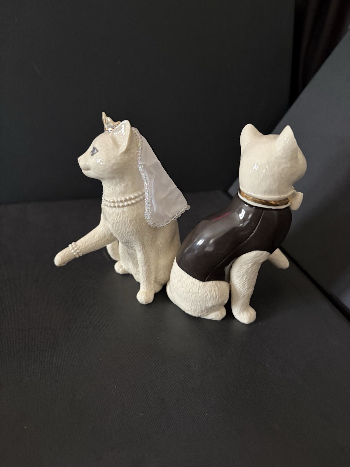 Lenox Classic Cat Collection China Together Forever Bride & Groom Cat Figurines