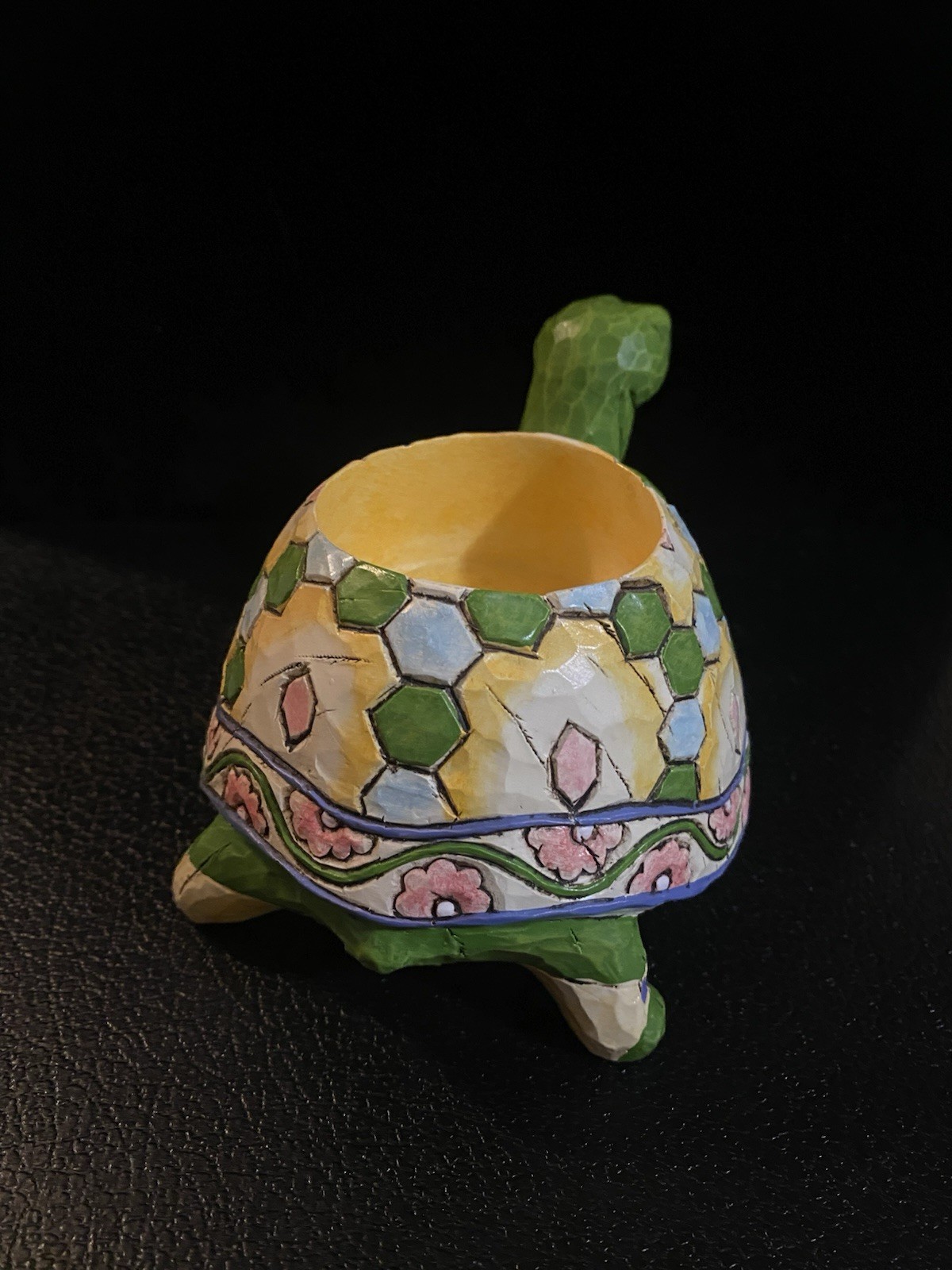 Jim Shore Turtle Figurine Candle Votive Holder Heartwood Creek by Enesco, 2006