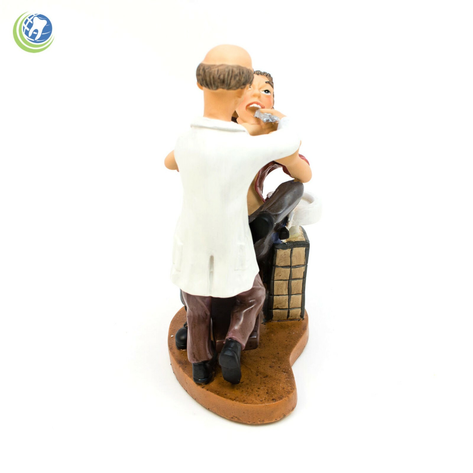 Classic Vintage Dentist Performing Extraction Dental Figurine 3D Large Model