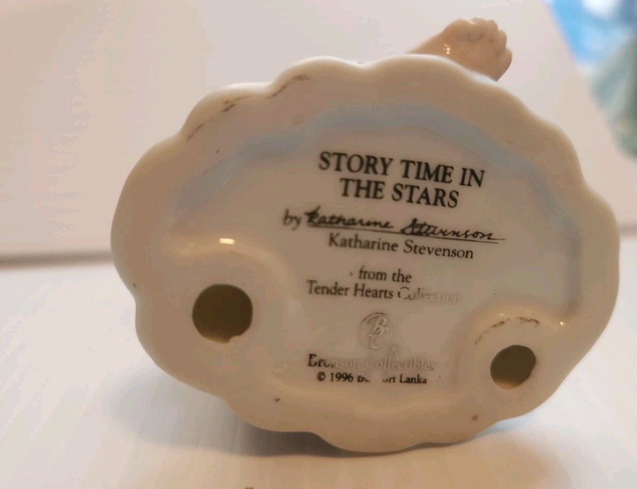 1996 Bronson Tender Hearts Collection Angel Figurine “Story Time in the Stars” 