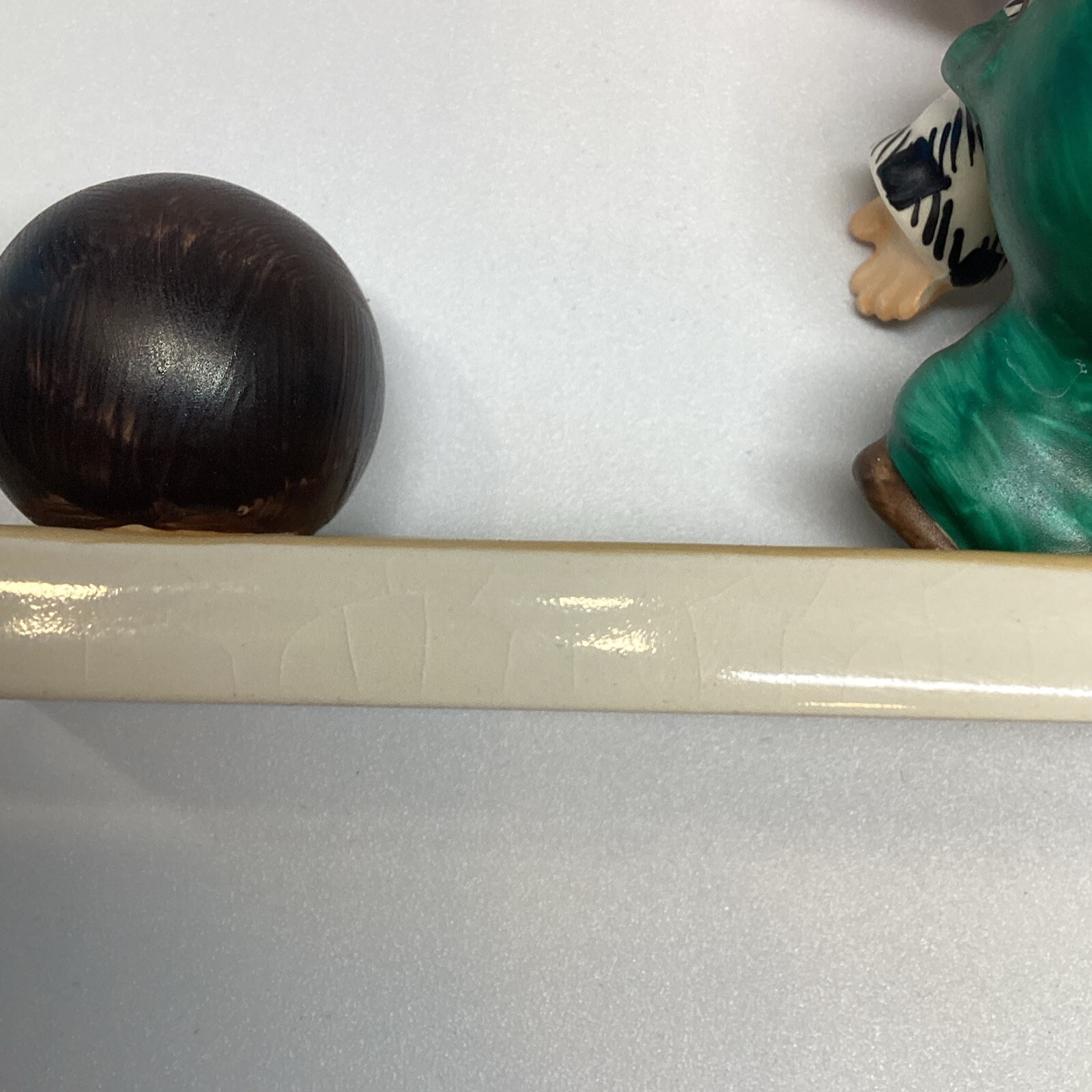 Cute Vintage Goebel Figurine Strike Red Head Bowling