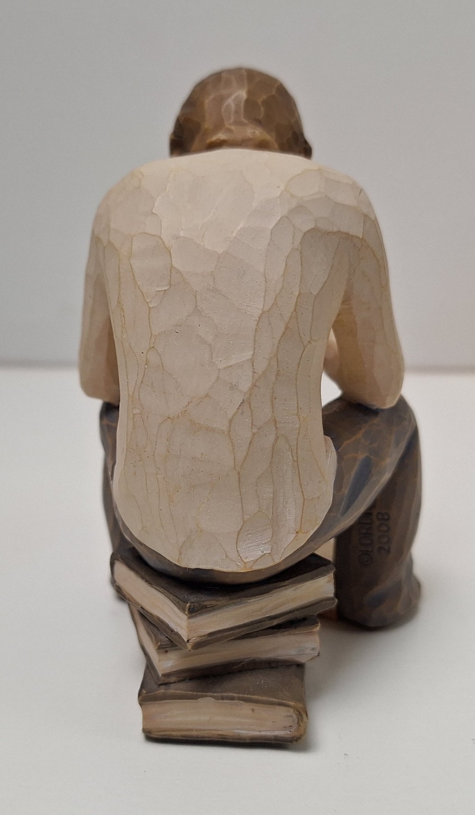 Willow Tree Figurine “Quest”, Seated Young Man Reading/Studying a Book, No Box
