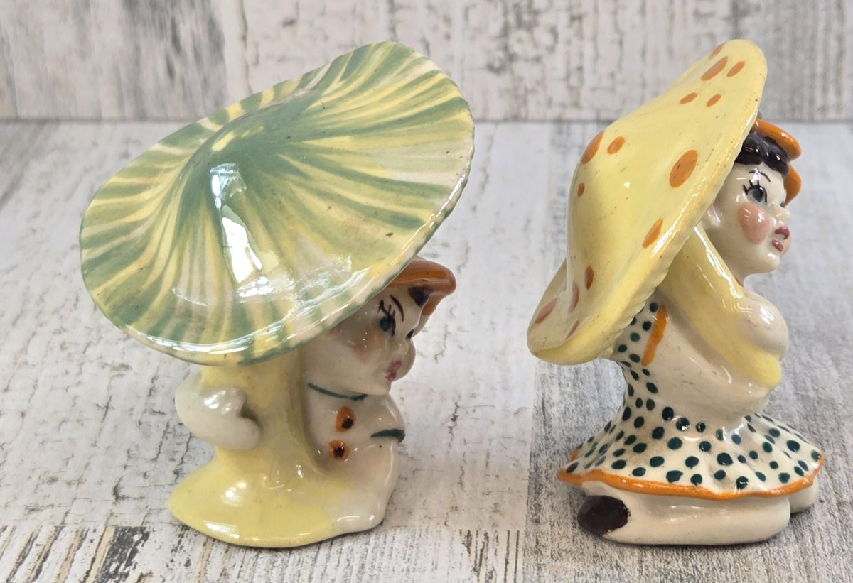 Betty Harrington Piquant Pixies Elves Sitting Under Mushrooms Ceramic Art Studio