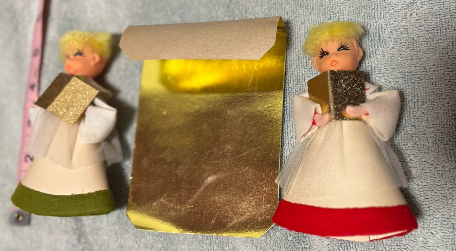 Vtg Christmas Choir Boys Made In Japan Cloth & Paper 1950’s NEW In Orig Pkg RARE