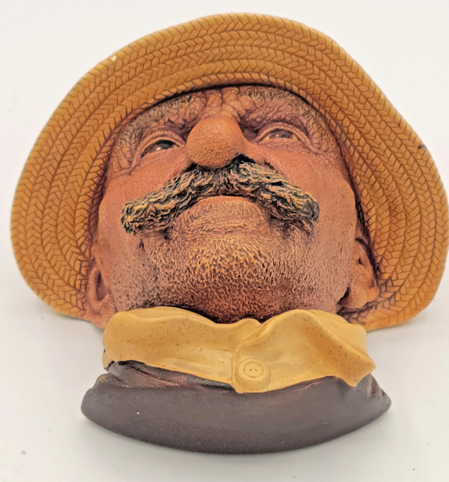 Bossons ROMANIAN Chalkware 3d Head Wall Hanging Bust Congleton England Vintage