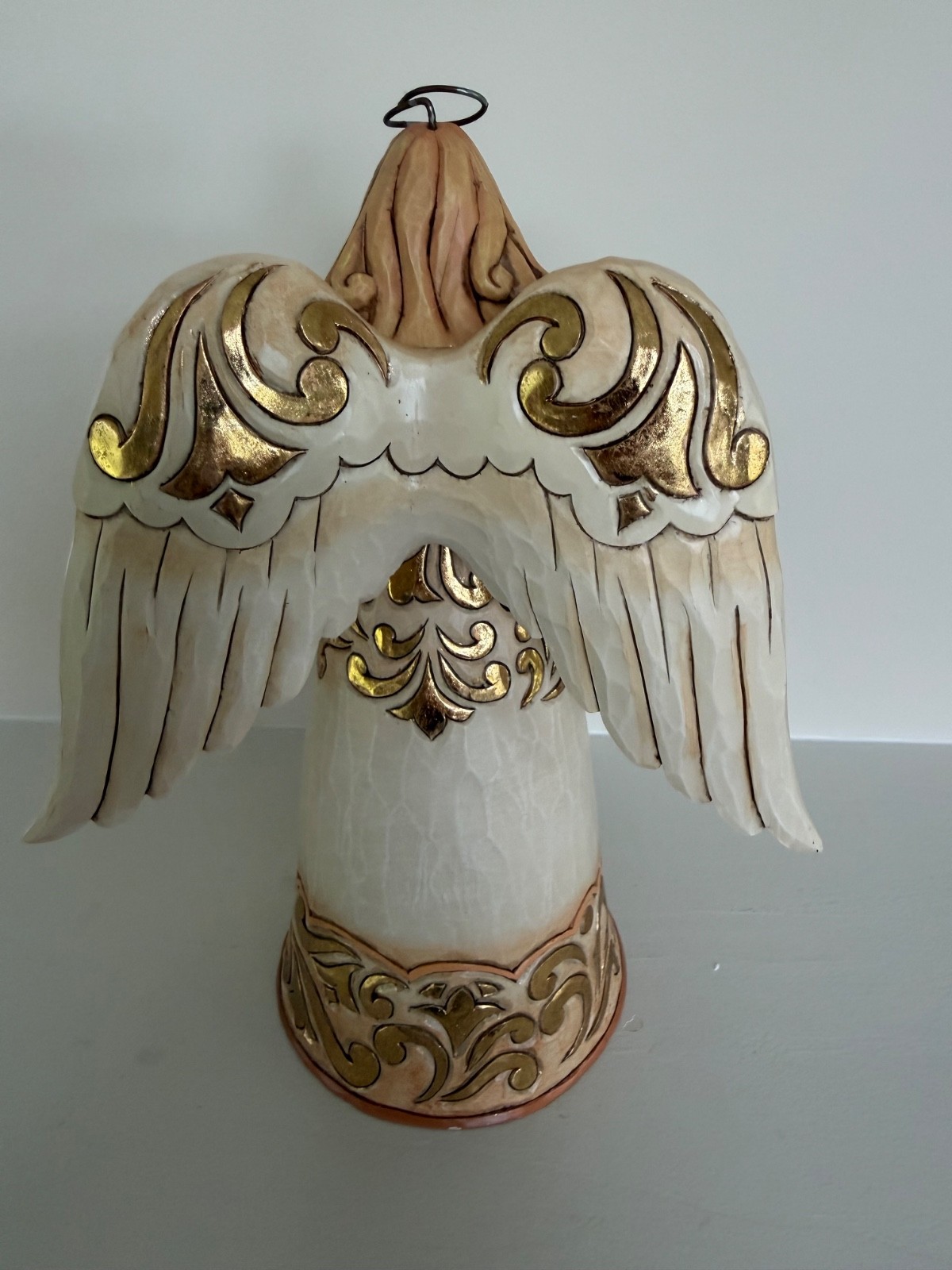 Jim Shore “Let the Carols Play” Ivory and Gold Angel 2012 w/ Box