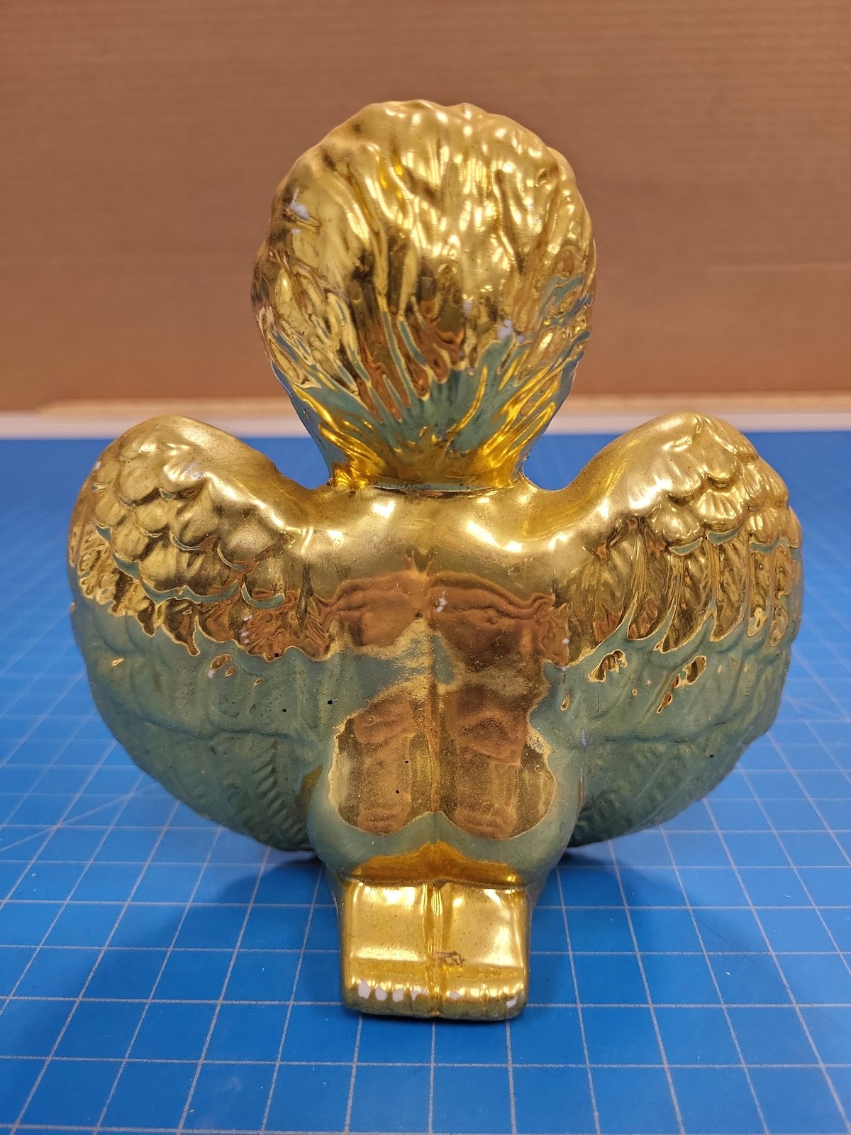 Gold Angel Figurine Statue Cherub Religious Decor 5.5″ Tall Home Decoration