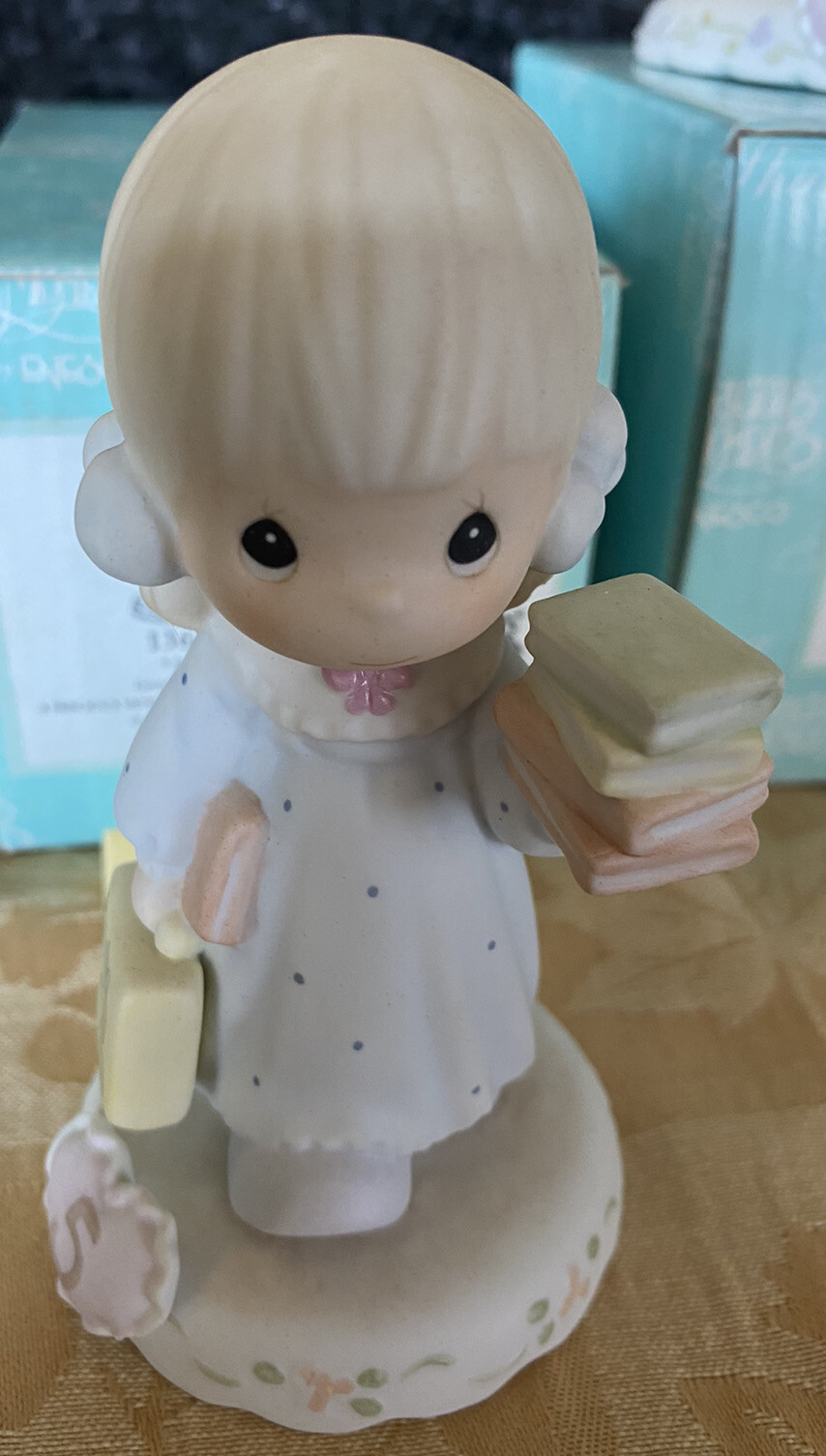1994 Precious Moments Growing in Grace Figurine Ages 5 &6: 136247 & 136255 Boxed
