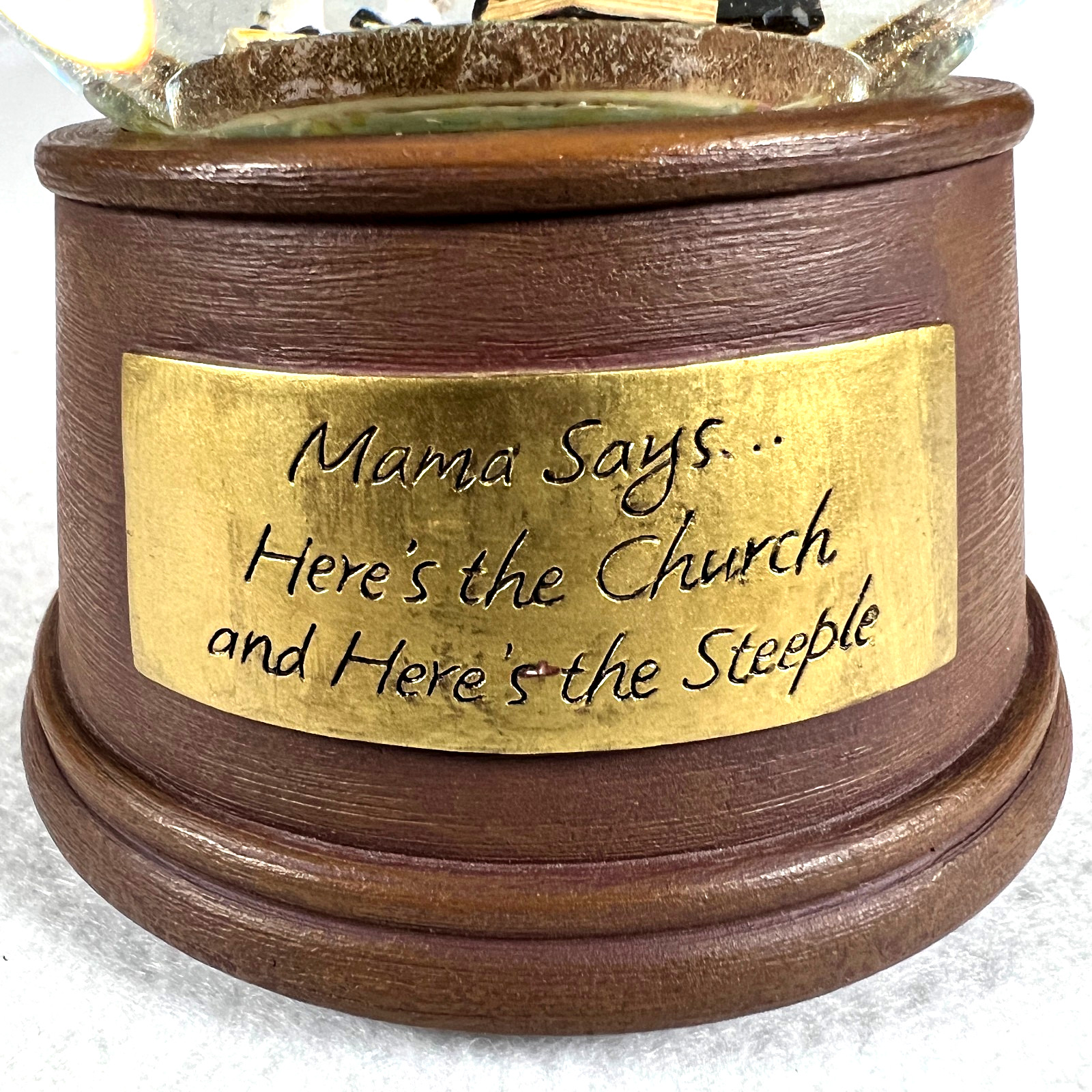 Kathy Andrews Fincher Snow Globe Church Steeple DEMDACO
