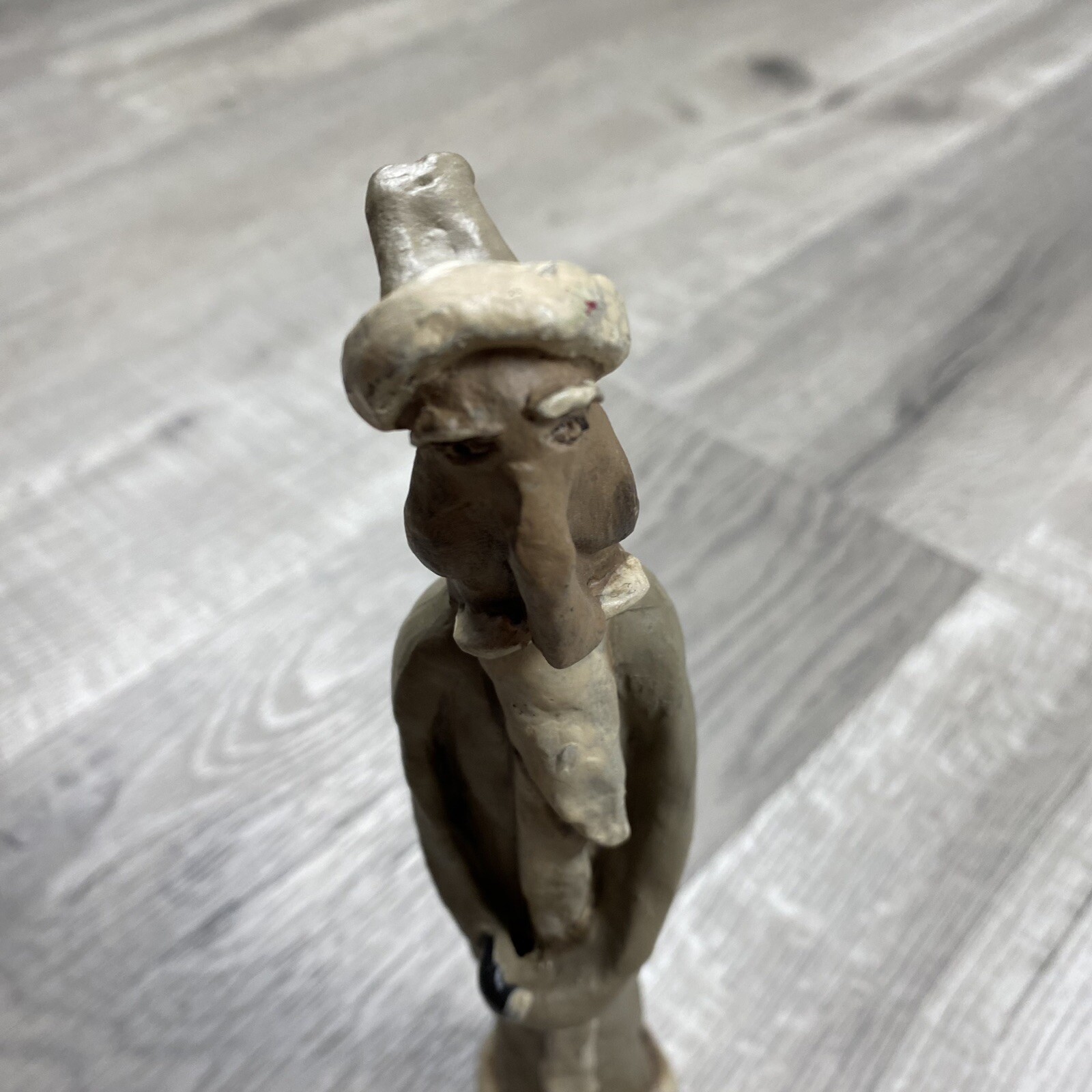 Vintage Hand Carved Wooden Old Man Shaman Wizard