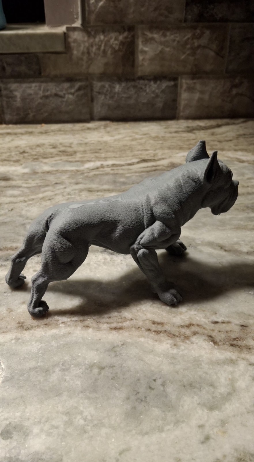 MUSCULAR CANE CORSO 3D PRINTED STATUETTE, GRAY COLOR. PLASTIC. HIGH DETAIL!