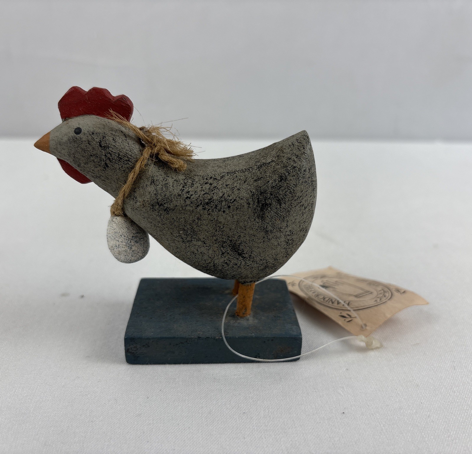 Richard Morgan Wooden Birds With Tags Set Of 5 Hand Painted Figures