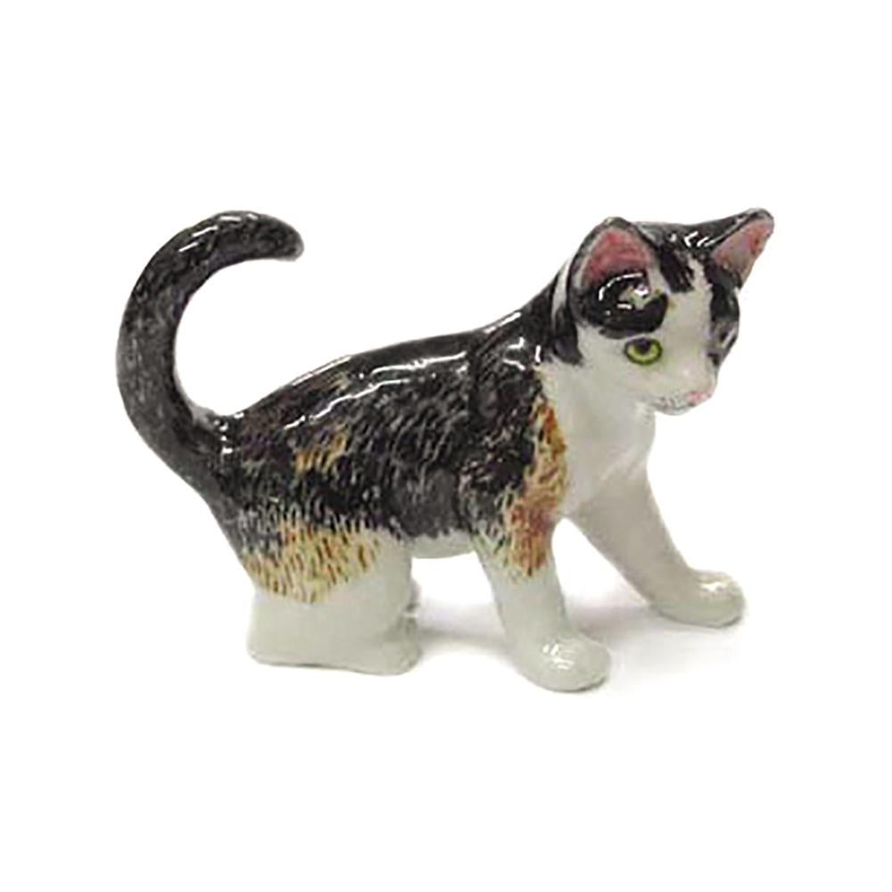 Northern Rose Calico Kitten – Home Decor Animal – Miniature Porcelain Figurine