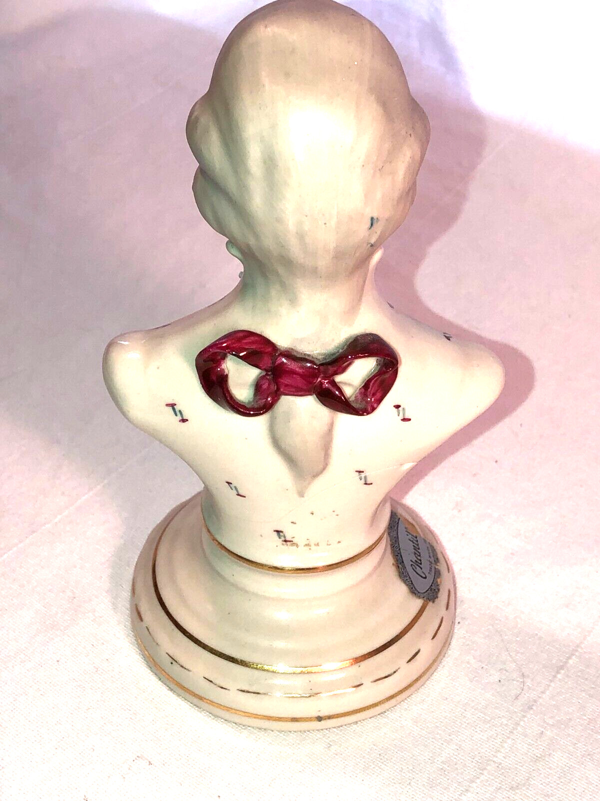 Cybis Corday China Man’s Bust Lace Cravat Chantilly China No 417 418 6.25 In. H