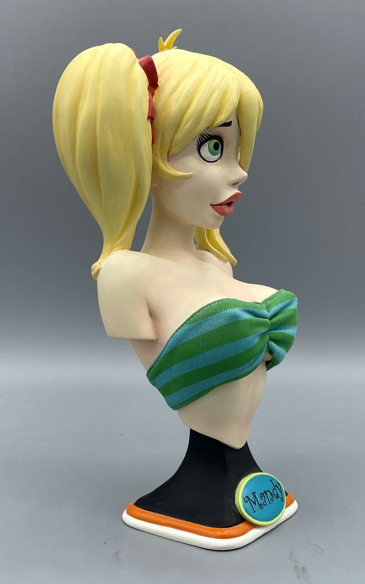 Electric Tiki MANDY’S BUST BY DEAN YEAGLE 1/3 SCALE-Rare counter sample-SIGNED