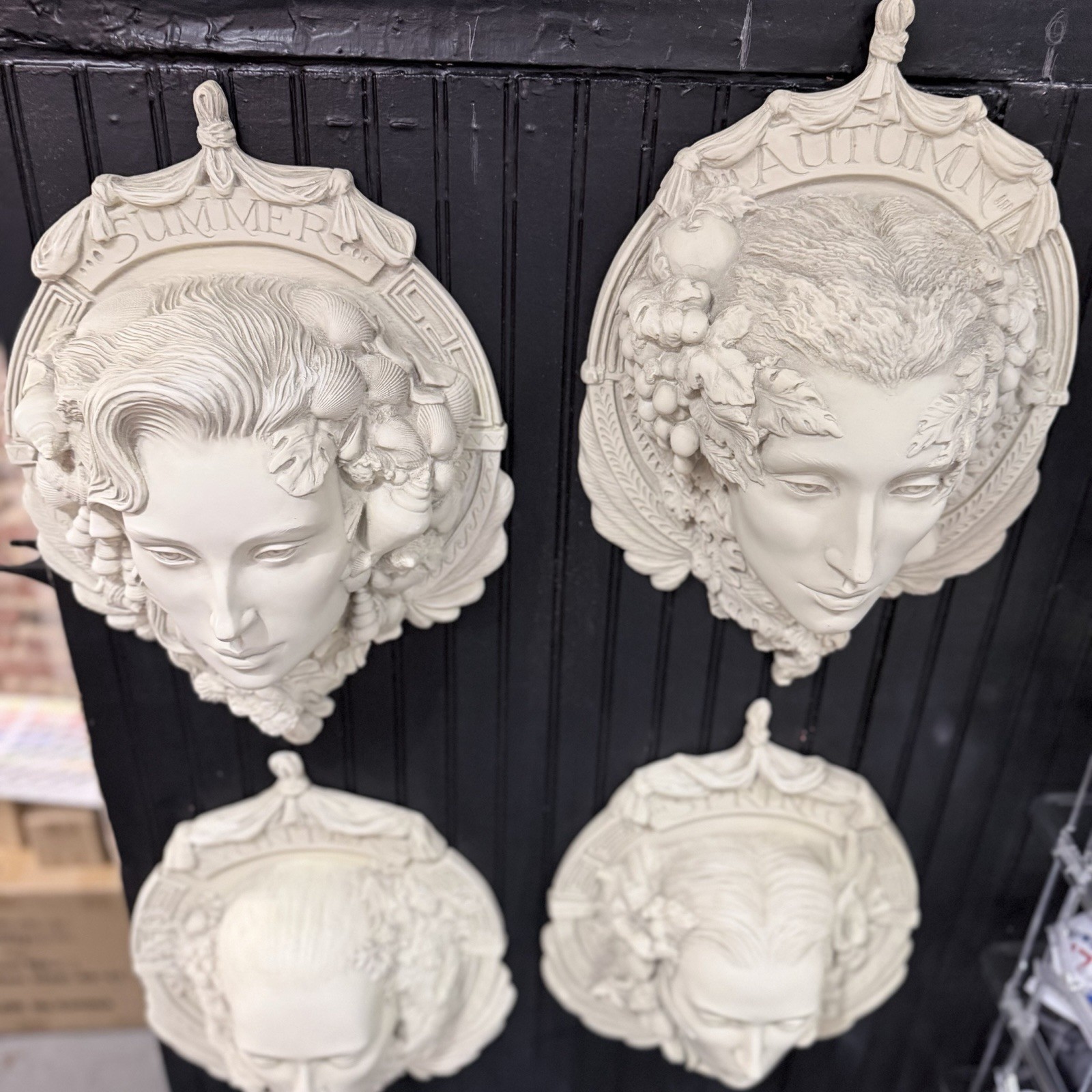 4 Seasons Three Dimensional Wall Art Sculptures By Artist Jerry David Cornelia.