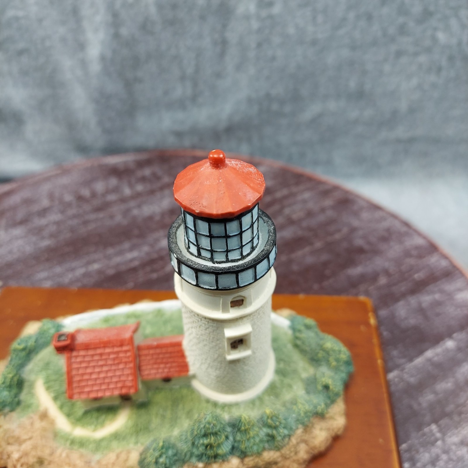 Heceta Head OR Lighthouse Miniature Model On Wooden Base
