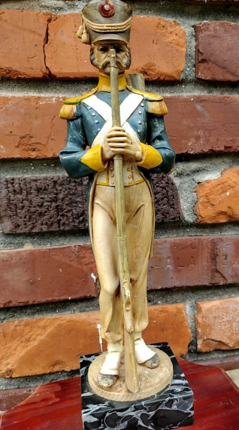 Vintage Fontanini Fusilier Italian Soldier Statue Figure Hand Painted PVC 13.5″