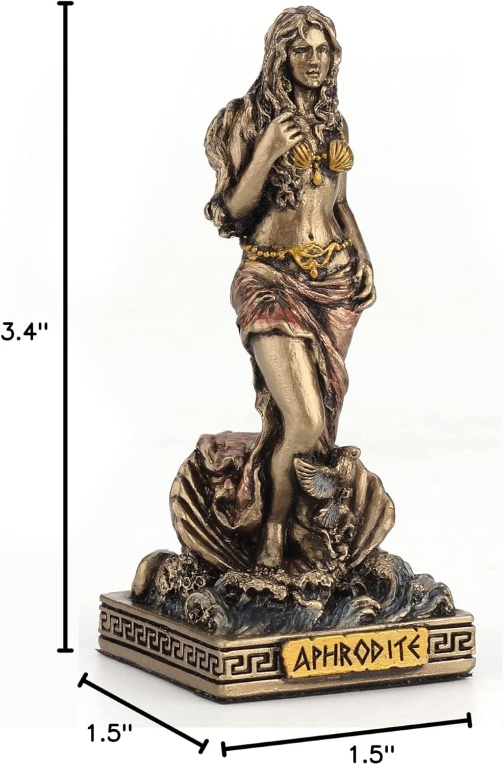 Aphrodite Goddess Statue Miniature Bronze Resin Art Sculpture Home Office Decor