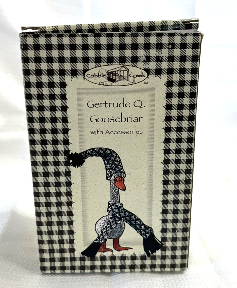Vintage Cobble Creek Gertrude Q. Goosebriar Goose Dress Up & Accessories 6″ READ