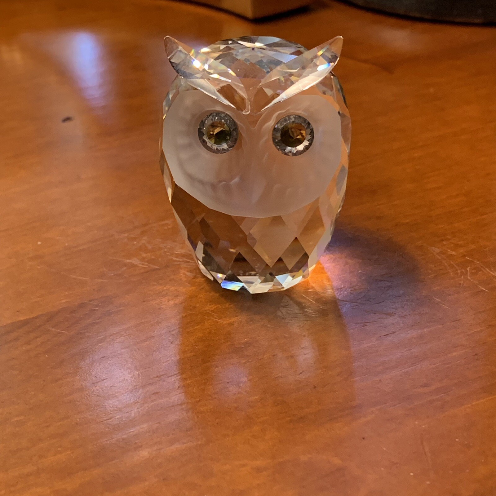 Swarovski Crystal Small Owl Retired With Box & Certificate Woodland Friends
