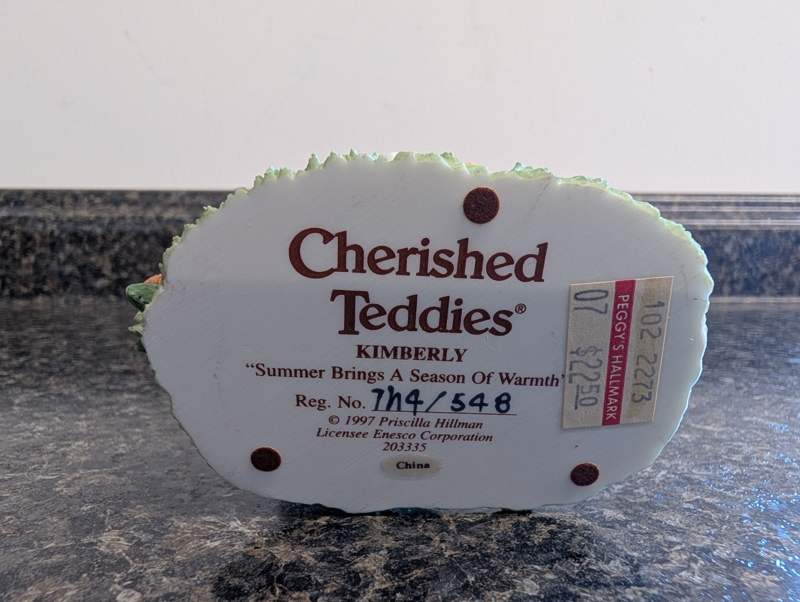 Kimberly “Summer Brings a Season of Warmth” Cherished Teddies Figurine – 1997