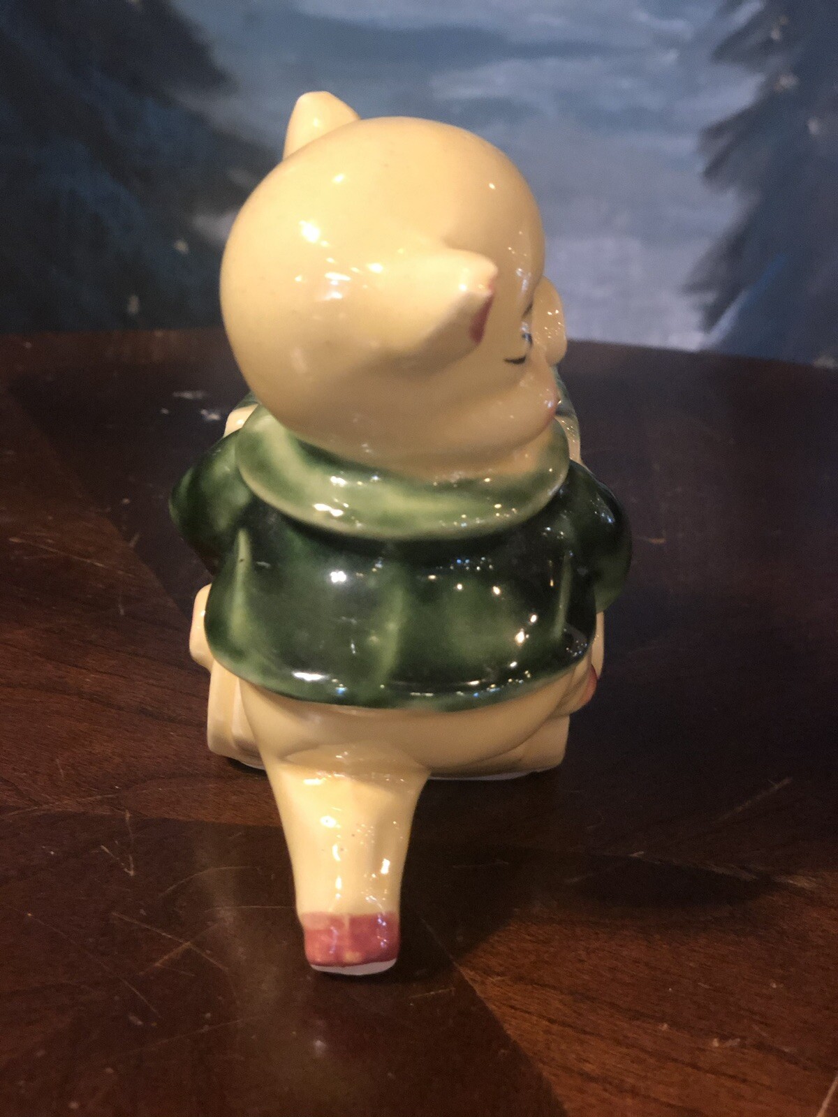 Vintage 1950’s Pig Pushing Flower Cart